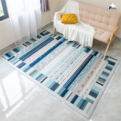 Thảm Nhung Nỉ Trang Trí Thảm Bali Nhung Hoa Văn Tối Giản