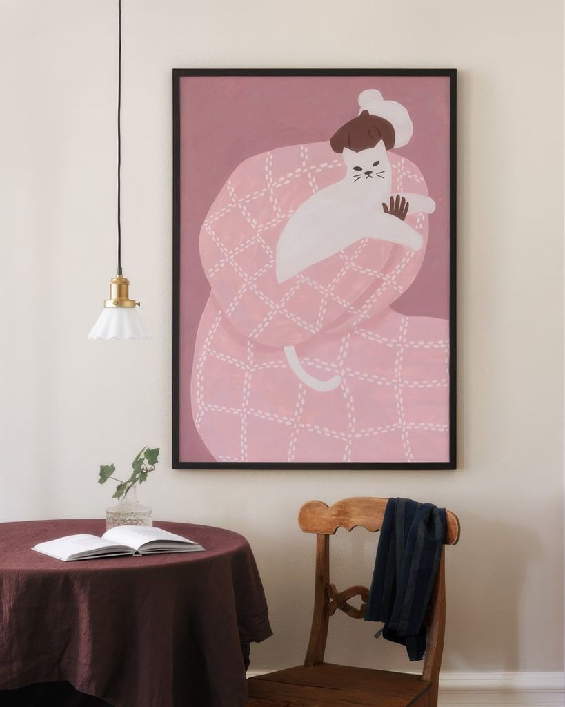 Bộ 6 Tranh Vintage William Morris – Pink Garden