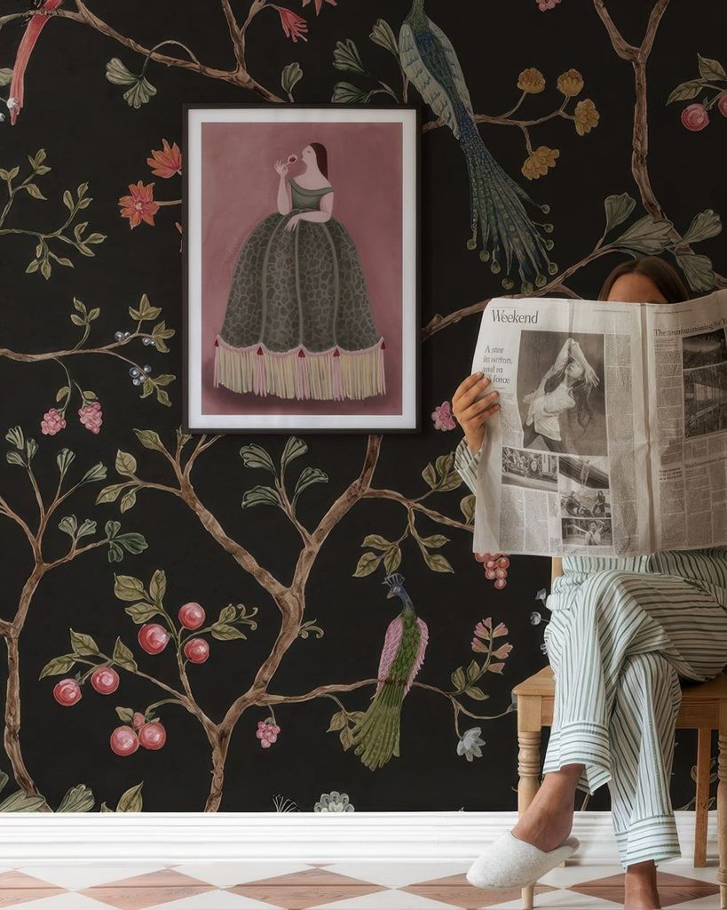 Bộ 6 Tranh Vintage William Morris – Pink Garden