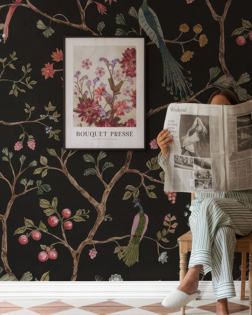 Bộ 6 Tranh Vintage William Morris – Pink Garden