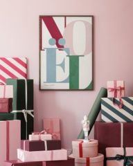 Bộ 4 Tranh Vintage Giáng Sinh – Joyeux Noël
