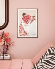 Bộ 10 Tranh Trừu Tượng Nghệ Thuật Tone Đỏ Burgundy