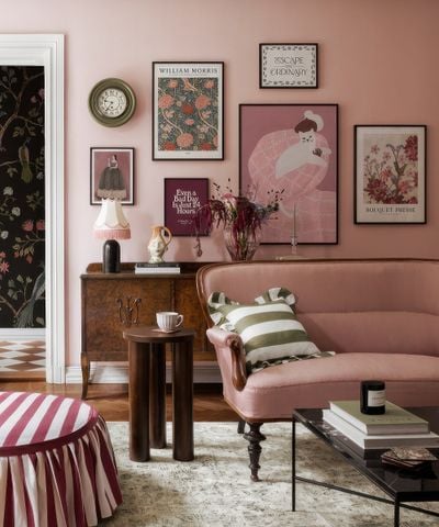 Bộ 6 Tranh Vintage William Morris – Pink Garden