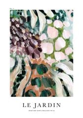 Bộ 2 Tranh Hoa Lá Nghệ Thuật Le Jardin Tone Pastel