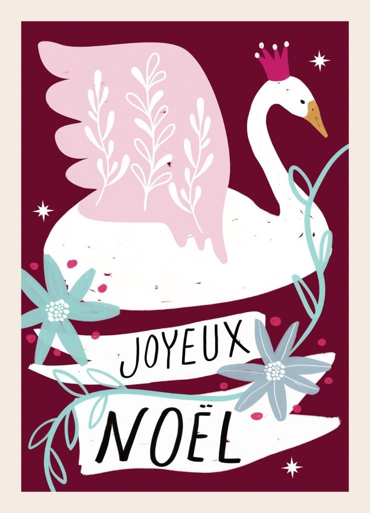 Bộ 4 Tranh Vintage Giáng Sinh – Joyeux Noël