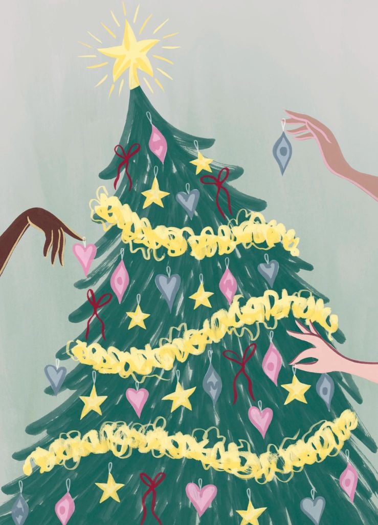 Bộ 4 Tranh Vintage Giáng Sinh – Joyeux Noël