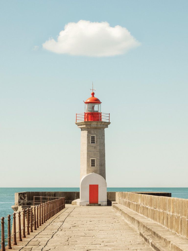 Bộ 7 Tranh Phong Cảnh Thành Phố Châu Âu Lisbon Travel Vintage