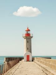 Bộ 7 Tranh Phong Cảnh Thành Phố Châu Âu Lisbon Travel Vintage