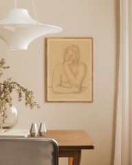 Bộ 9 Tranh Trừu Tượng Hình Khối Nghệ Thuật Tone Beige