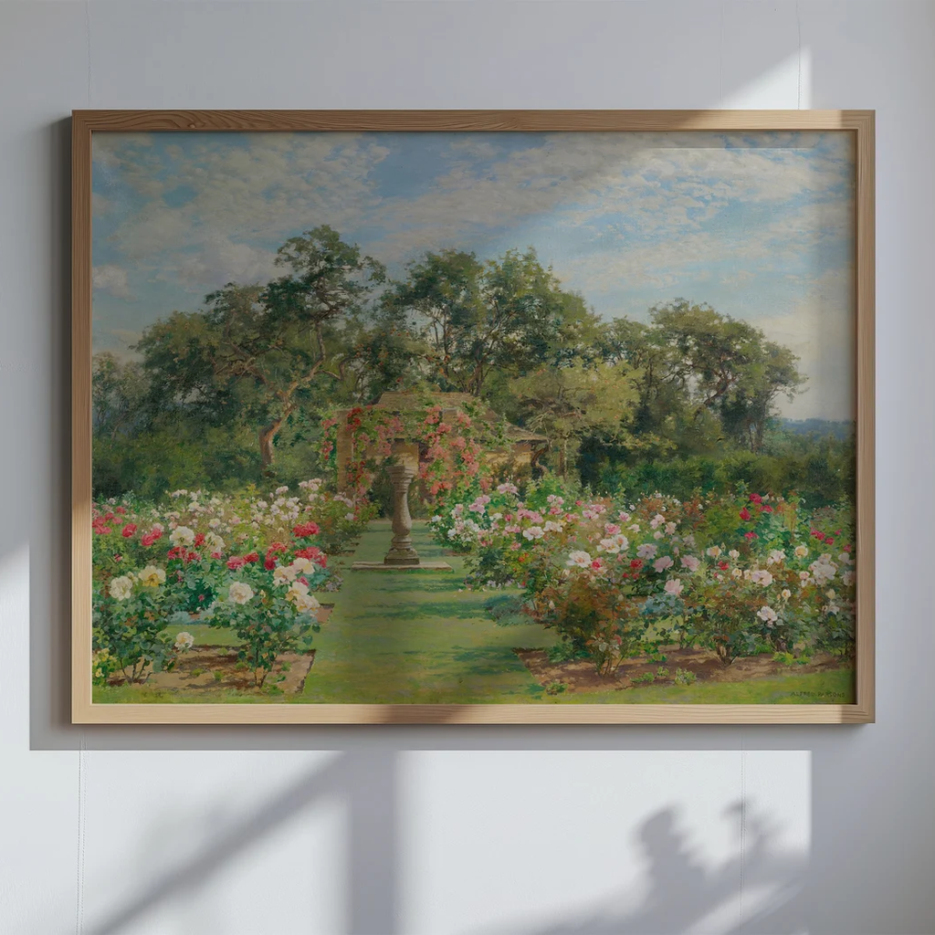 Tranh Treo Tường Sundial In a Rose Gardern