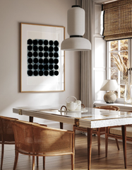 Tranh Treo Tường Trừu Tượng Nghệ Thuật Chấm Bi Indigo