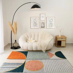 Thảm Nhung Trang Trí Phòng Khách Phòng Ngủ Hình Học Sang Trọng