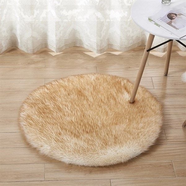 Thảm lông tròn siêu mịn