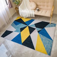 Thảm trải sàn trang trí nhung nỉ hình học phong cách hiện đại