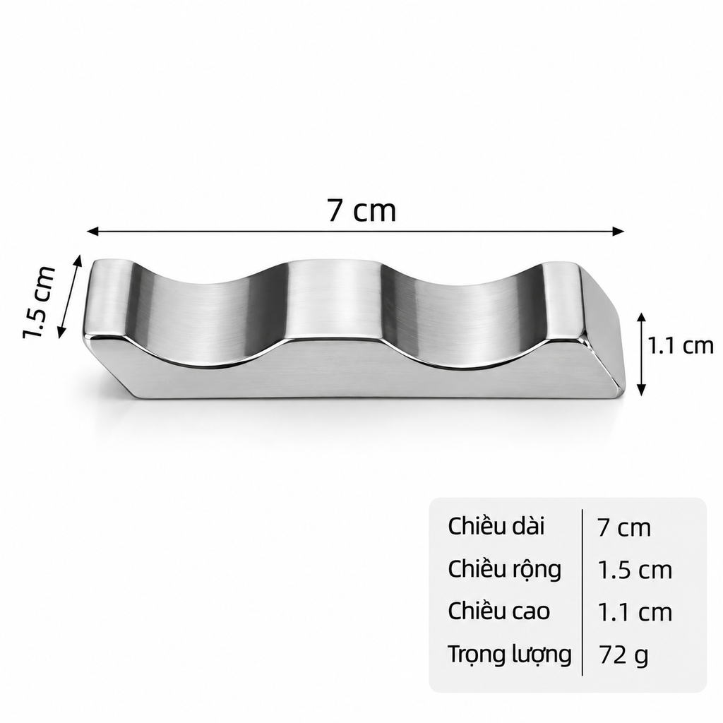 Gác Đũa Muỗng Inox 304 Dáng Lượn Sóng Cao Cấp