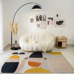 Thảm Nhung Trang Trí Phòng Khách Phòng Ngủ Hình Học Sang Trọng