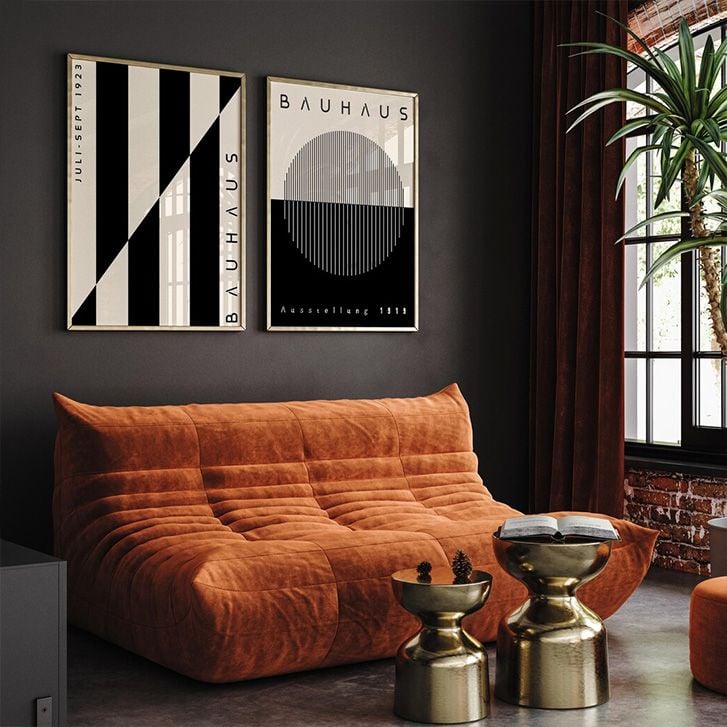 Bộ Tranh Hình Học Bauhaus – Black Geometry