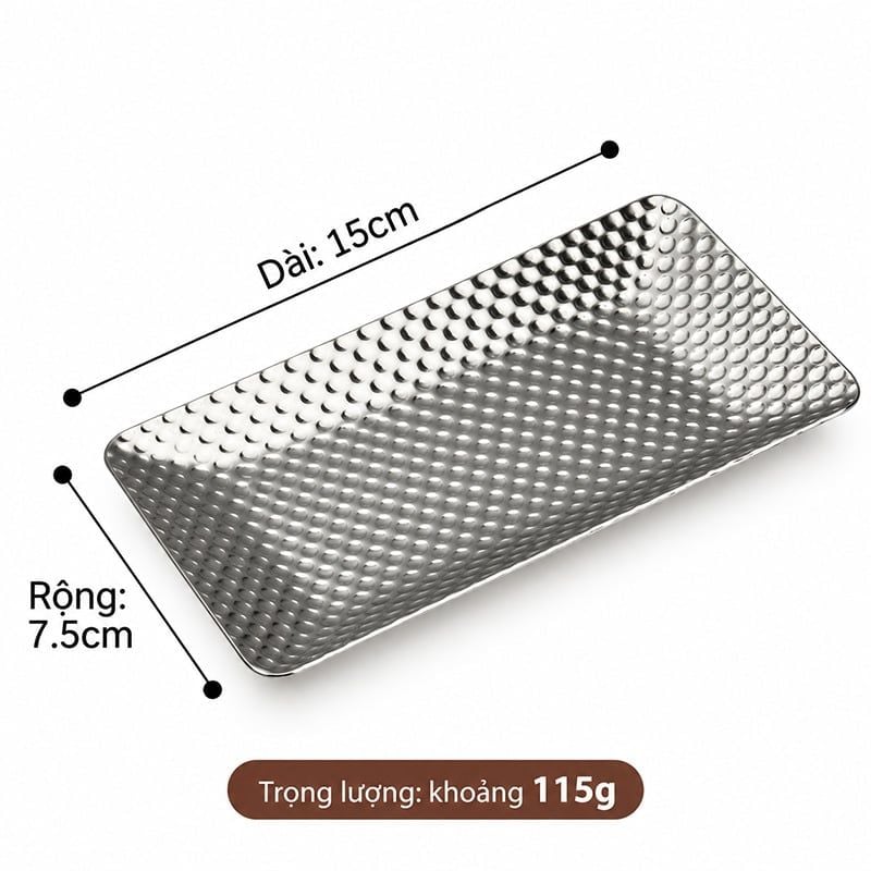 Khay Chữ Nhật Đựng Khăn Ướt Inox 304 Cao Cấp
