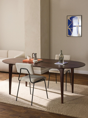 Bàn Ăn Bầu Dục Chân Bo Nhỏ Culie