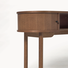 Bàn Làm Việc Gỗ Bo Tròn Có Ngăn Kéo Elora Curved