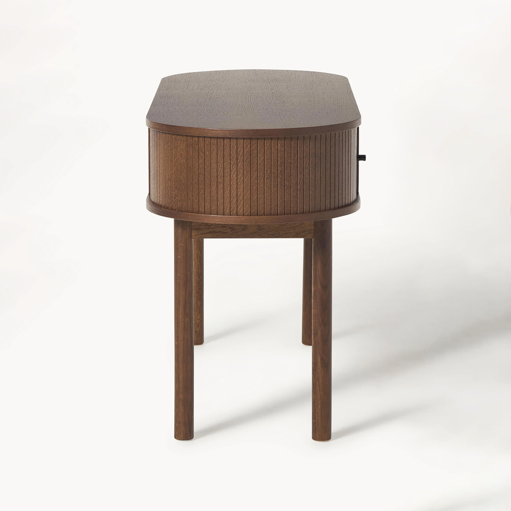 Bàn Làm Việc Gỗ Bo Tròn Có Ngăn Kéo Elora Curved