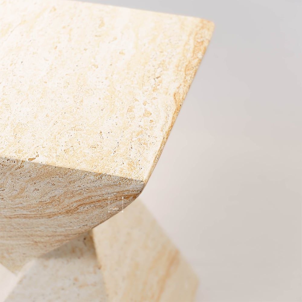 Đôn Decor Đá Mài Khối Chóp Đối Đỉnh