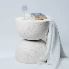 Bàn Tab Decor Hình Đồng Hồ Cát Phong Cách Wabi-Sabi