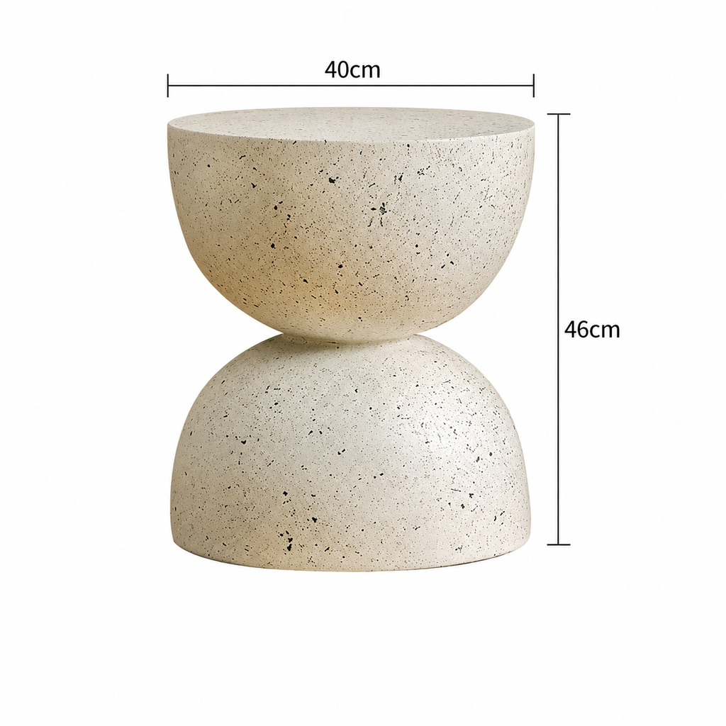 Bàn Tab Decor Hình Đồng Hồ Cát Phong Cách Wabi-Sabi