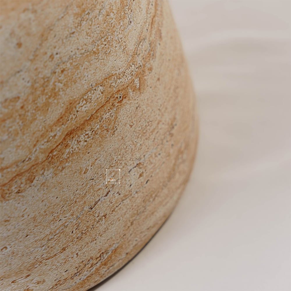 Bàn Side Table Hình Nấm Vân Đá Travertine