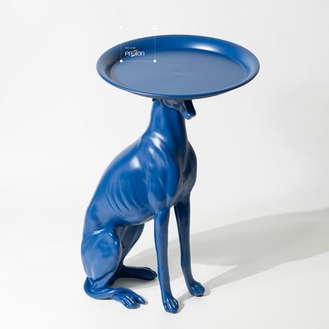 Bàn Trà Decor Hình Chú Chó Minimalist Có Khay Trà Nghệ Thuật