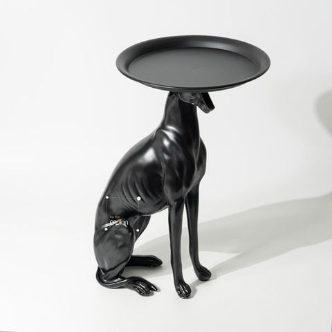 Bàn Trà Decor Hình Chú Chó Minimalist Có Khay Trà Nghệ Thuật