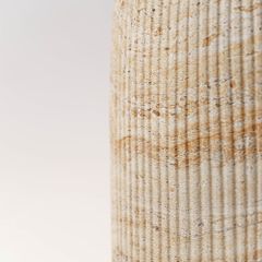 Bàn Phụ Sofa Hiện Đại Giả Đá Travertine Hình Nấm Thân Sọc Dọc