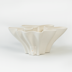 Bình Hoa Gốm Sứ Lượn Sóng 3D Trừu Tượng