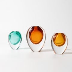 Bình Hoa Thủy Tinh Khối Đặc Cao Cấp Hình Trứng