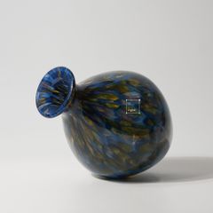 Bình Hoa Thủy Tinh Xanh Lam Vân Mosaic Độc Đáo