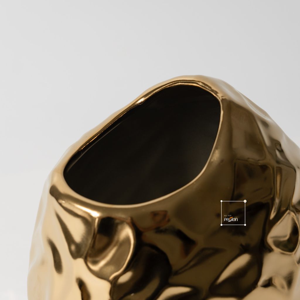 Bình Hoa Khô, Đĩa Trái Cây Kim Loại Trang Trí Phòng Khách Phong Cách Mỹ