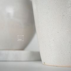 Bình Hoa Gốm Men Chấm Speckled Nghệ Thuật