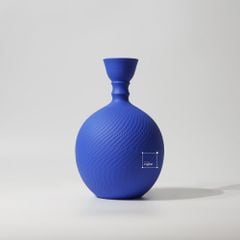 Bình Hoa Gốm Thủ Công Xanh Trắng Nghệ Thuật Hiện Đại