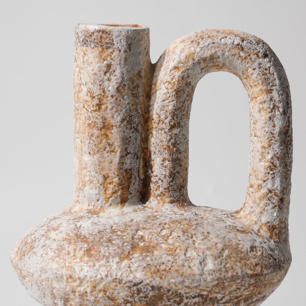 Bình Hoa Gốm Wabi Sabi Nâu Cổ Daigo