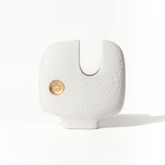 Bình Gốm Decor Tối Giản Họa Tiết Trừu Tượng Phối Vàng