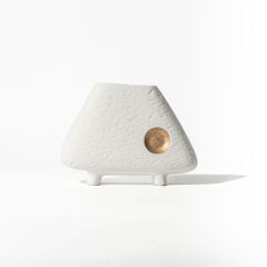 Bình Gốm Decor Tối Giản Họa Tiết Trừu Tượng Phối Vàng