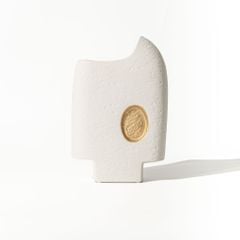 Bình Gốm Decor Tối Giản Họa Tiết Trừu Tượng Phối Vàng