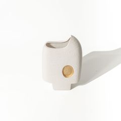 Bình Gốm Decor Tối Giản Họa Tiết Trừu Tượng Phối Vàng