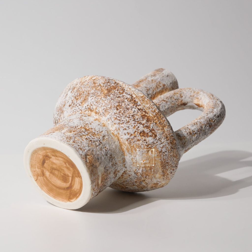 Bình Hoa Gốm Wabi Sabi Nâu Cổ Daigo