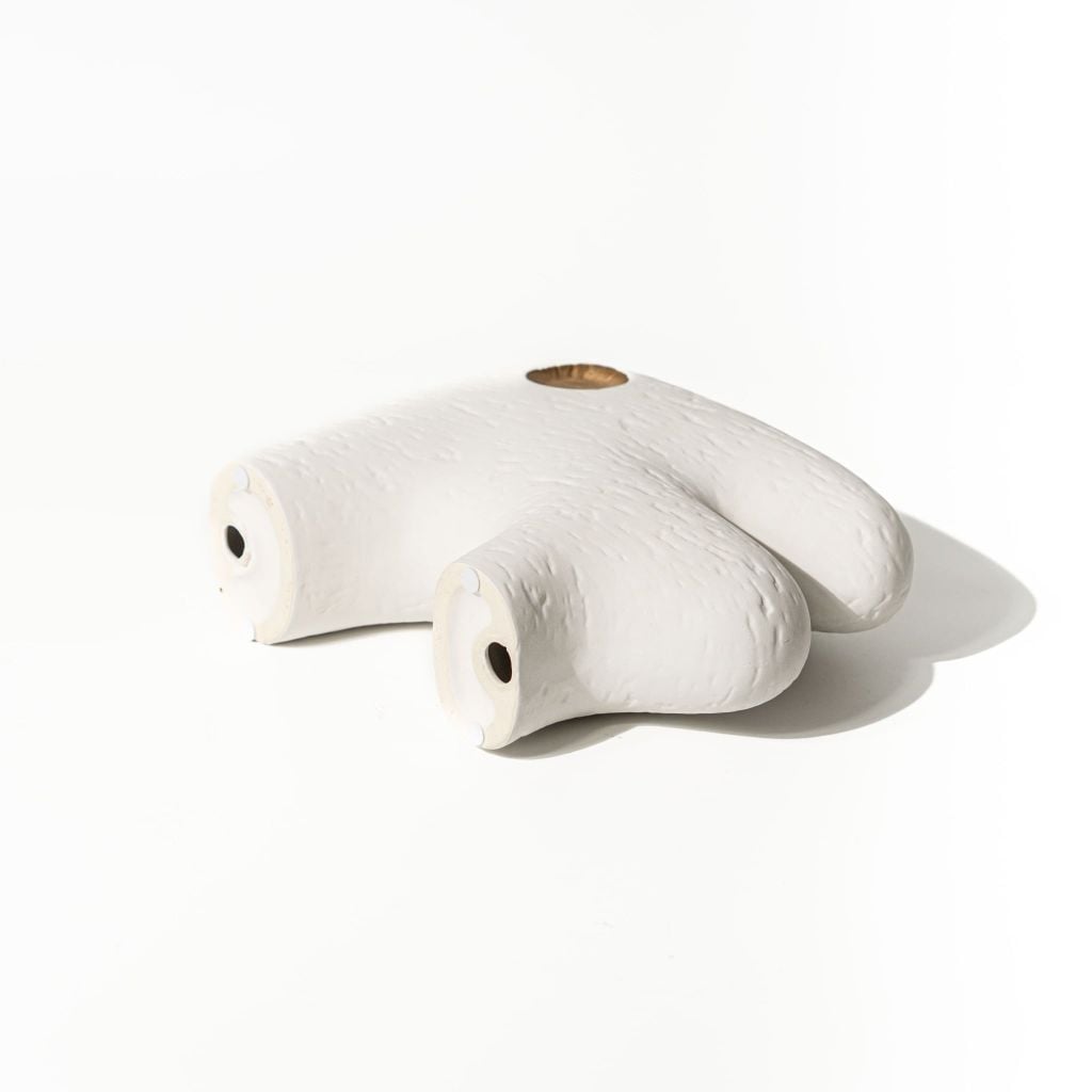 Bình Gốm Decor Tối Giản Họa Tiết Trừu Tượng Phối Vàng