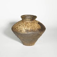 Bình Hoa Gốm Sứ Cổ Phong Cách Wabi Sabi Nâu Cổ
