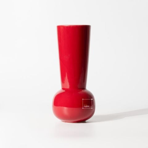 Bình Hoa Gốm Sứ Phủ Bóng Đen Đỏ Sang Trọng