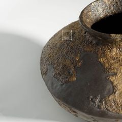 Bình Hoa Gốm Sứ Cổ Phong Cách Wabi Sabi Nâu Cổ