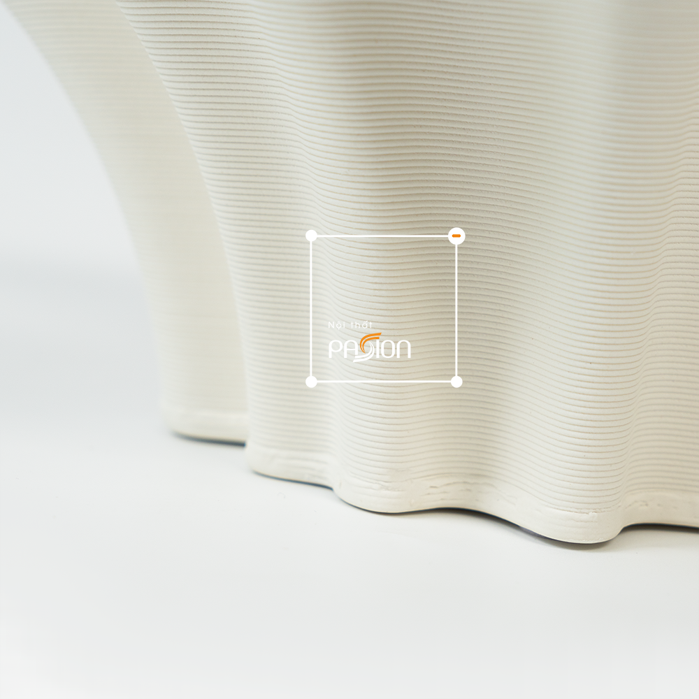 Bình Hoa Gốm Sứ Lượn Sóng 3D Trừu Tượng