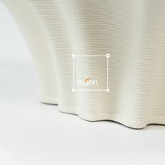 Bình Hoa Gốm Sứ Lượn Sóng 3D Trừu Tượng